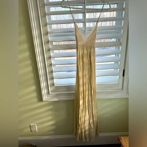 Lulus Flowy Crochet Top Maxi